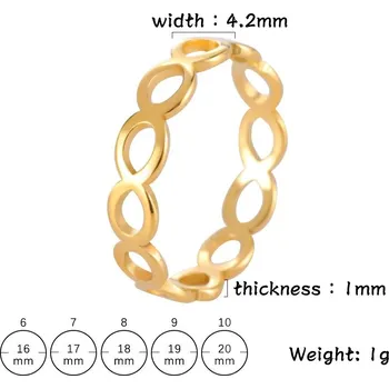 Prsten Minimalistický prsten nekonečno | dámský šperk - Zlatá barva , 9