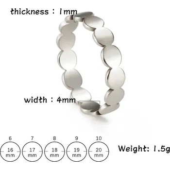 Prsten Minimalistický prsten pro ženy | Ocelový šperk - A - Barva oceli , 10