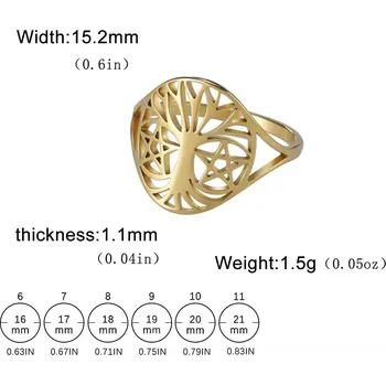 Prsten Dámský prsten strom života | šperk - E Gold , 11