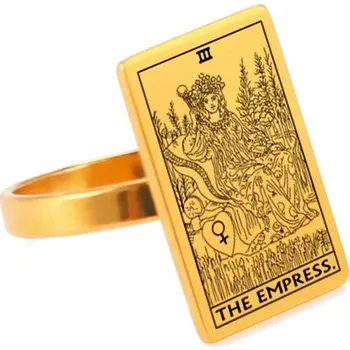 Prsten Ocelový prsten tarot | dámský šperk - CÍSAŘOVNA , 10