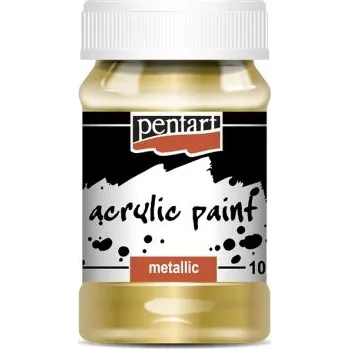 Vodová barva Pentart Akrylová barva metalická PENTART 100 ml ZLATÁ