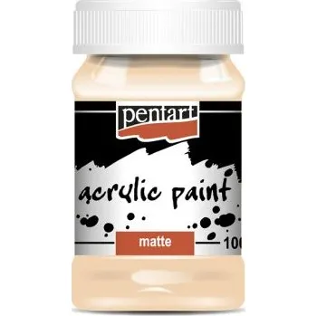 Vodová barva Pentart Akrylová barva matná PENTART 100 ml SVĚTLÁ ORANŽOVÁ