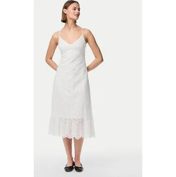 Dámské šaty Pieces Letní šaty Vilde 17156565 Bílá Regular Fit L