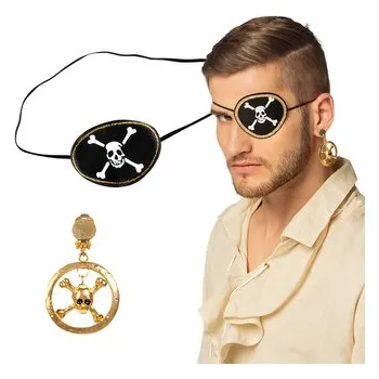 Karnevalový kostým Boland&nbsp;Pirátská luxusní sada náušnice s páskou