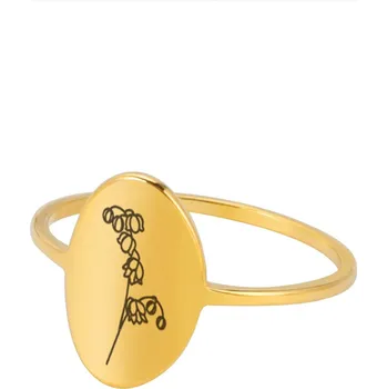 Prsten Dámský prsten s květinou z nerezové oceli | šperk - květen Konvalinka-350852 , 8