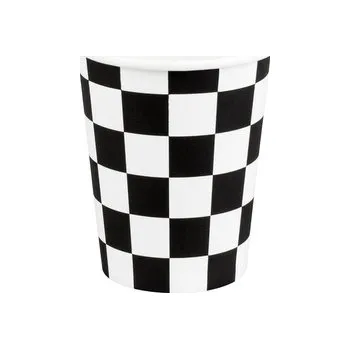 Jednorázové nádobí Boland&nbsp;Papírový kelímek kostičkovaný - 25 cl-10 ks