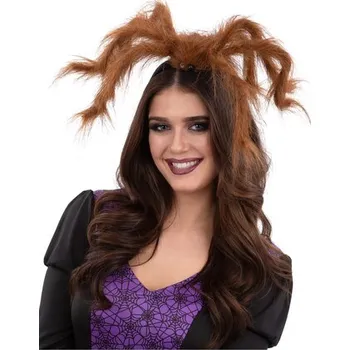 Karnevalový doplněk Smiffys&nbsp;Čelenka s hnědým chlupatým pavoukem XL