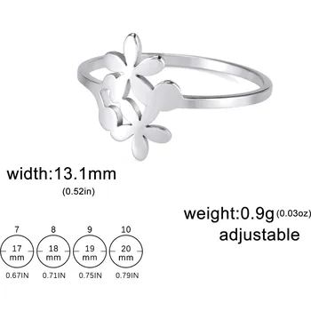 Prsten Elegantní dámský prsten z nerezové oceli | boho šperk - Barva oceli B , 10