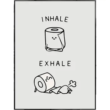 Obraz Černobílý obraz WC | Obraz na plátně, Fotoobraz - A , 60 x 80 cm bez rámu