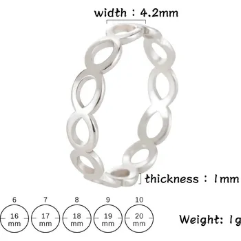 Prsten Minimalistický prsten nekonečno | dámský šperk - Barva oceli , 8