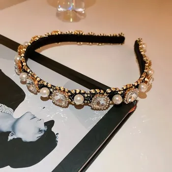 Čelenka Retro čelenka s kamínky | dámská čelenka, zdobená čelenka - HH3411-3