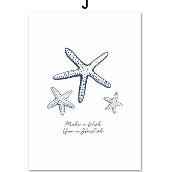 Plakát Plakát s mořskými motivy | Obraz, Plakát - J , 40 x 60 cm bez rámu