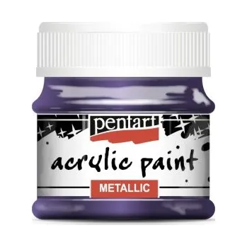 Vodová barva Pentart Akrylová barva metalická PENTART 50 ml STŘÍBRNÁ PURPUR