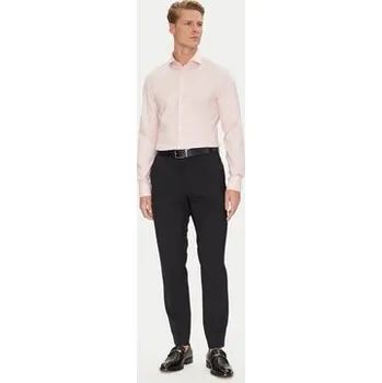 Pánské oblečení BOSS Košile 50538962 Růžová Slim Fit 39