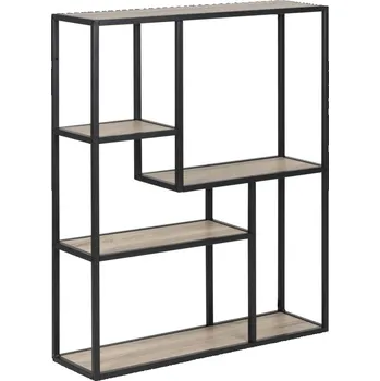 police Nástěnná police SARON dub sonoma/černá