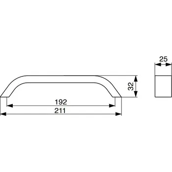 - Úchytka Scala kovová eloxovaný hliník Rozteč: 192 mm