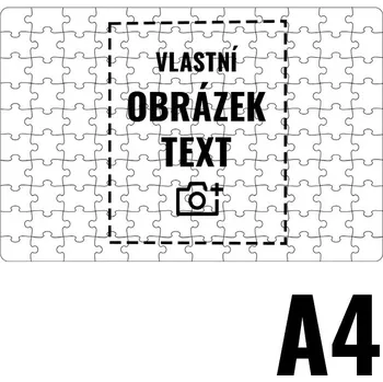 Puzzle Puzzle s vlastní fotkou A4 na ležato, Barva Bílá, Velikost A4 (21x29 cm) - 96 dílků, Canvas Puzzle A5 na ležato Bezvatriko.cz
