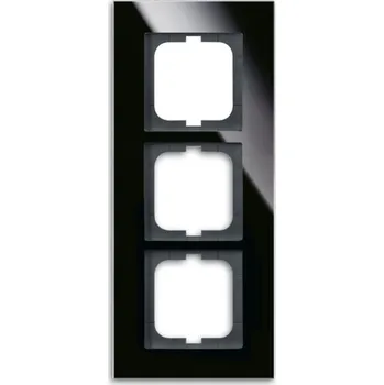 vypínač Rámeček trojnásobný ABB Solo carat 2CKA001754A4324 černé sklo