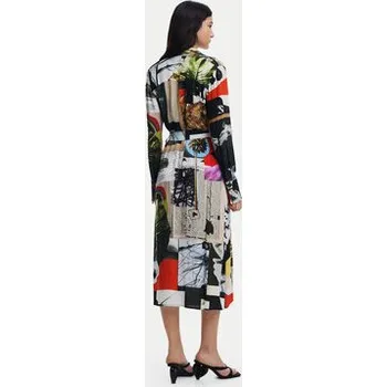 Dámské šaty Desigual Košilové šaty Collage 25SWVW45 Barevná Regular Fit XS