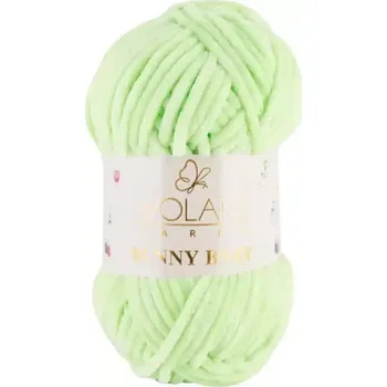 Příze Wolans Bunny Baby 10047 Pastelová zelená (Žinylková příze Bunny baby Pastelová zelená)