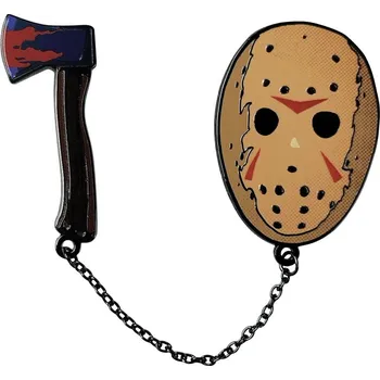 Friday the 13th - odznak Mask & Axe 7 cm