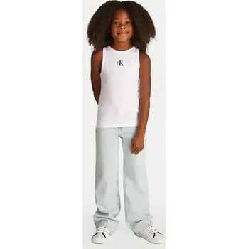 Calvin Klein Jeans Top Logo IG0IG02435 Bílá Regular Fit 16Y