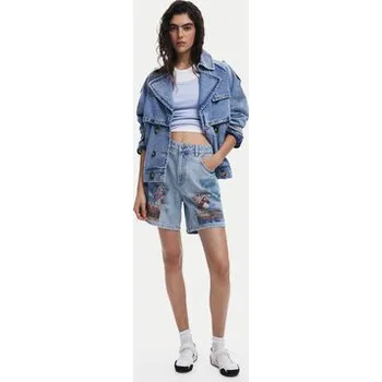 Dámská bunda Desigual Jeansová bunda Ontario 25SWED57 Modrá Regular Fit L