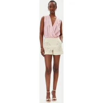 Pánské kraťasy TWINSET Šortky z materiálu 251TP2162 Béžová Regular Fit 38