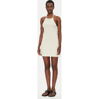 Dámské šaty Calvin Klein Jeans Každodenní šaty J20J225286 Béžová Slim Fit M