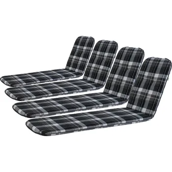 Zahradní nábytek LIVARNO home Sada podložek na lehátko, 190 x 60 x 5 cm, šedá, 4dílná