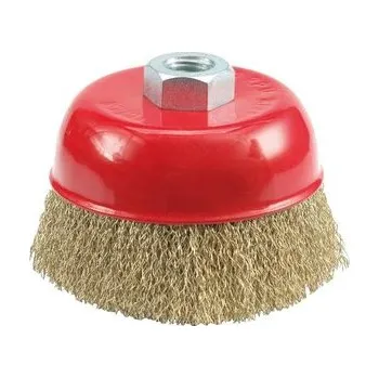 Kartáč drátěný čelní 100 mm pomosazený drát