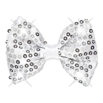 Karnevalový doplněk Widmann Stříbrný blikající flitrový motýlek