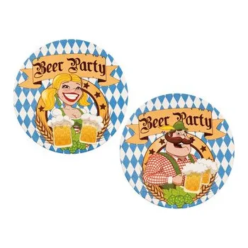 Karnevalový kostým Boland&nbsp;Papírové pivní tácky Oktoberfest 10 ks