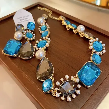 Souprava šperků Luxusní modrý šperk | Sada šperků, módní doplňky - Soubor