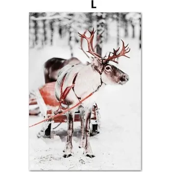 Obraz Obraz se zimními motivy | Dekorace na zeď, Vánoční obraz - L , 30 x 45 cm bez rámu