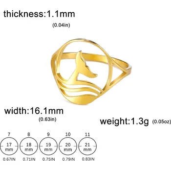 Prsten Ocelový prsten | módní šperk - Styl 9 Gold , 9