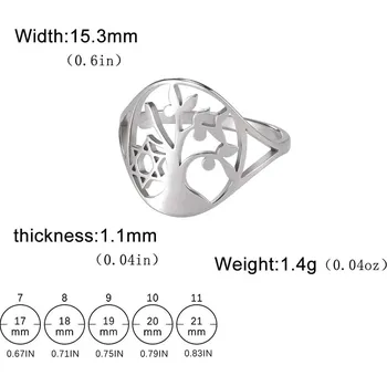 Prsten Prsten strom života nerezový vintage | šperk - F Ocel , 8