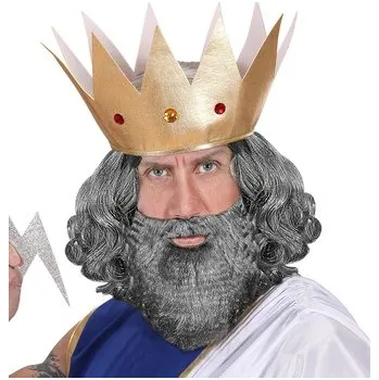 Karnevalový doplněk Widmann Plnovous šedivý vlnitý