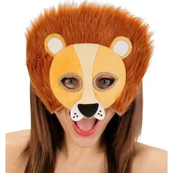 Karnevalový kostým Maska plyšová lev