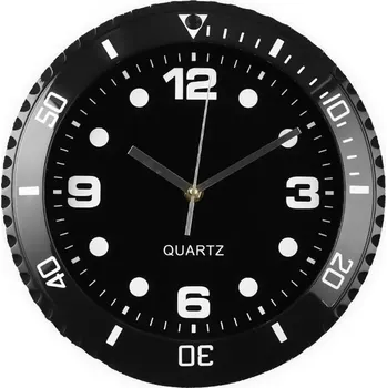 Hodiny Retro tiché nástěnné hodiny do obýváku | nástěnné hodiny, hodiny na zeď - Černý