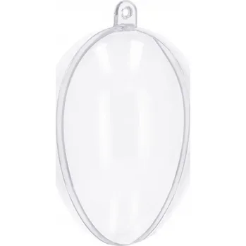 SPRINGOS Vánoční baňka Vejce průhledné 8cm