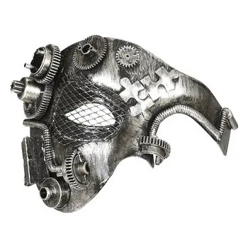Karnevalový kostým Widmann&nbsp;Škraboška steampunk stříbrná luxusní