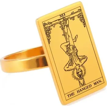 Prsten Ocelový prsten tarot | dámský šperk - OBĚŠENÝ MUŽ , 8
