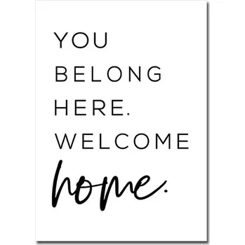 Obraz Minimalistický obraz, černobílý anglický citát | Moderní dekorace, Obraz na zeď - B , 13 x 18 cm bez rámu