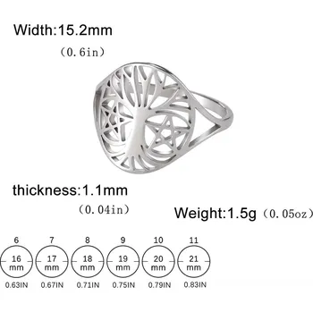 Prsten Dámský prsten strom života | šperk - E ocel , 9