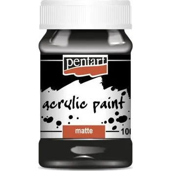 Vodová barva Pentart Akrylová barva matná PENTART 100 ml ČERNÁ