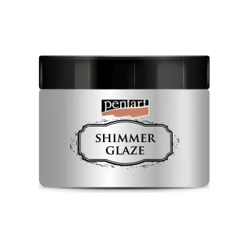 Speciální výtvarná barva Pentart Třpytivá glazura PENTART 150 ml STŘÍBRNÁ