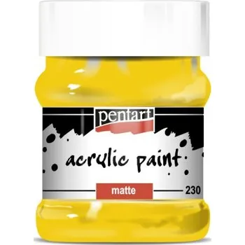Vodová barva Pentart Akrylová barva matná PENTART 230 ml SLUNEČNÍ ŽLUTÁ