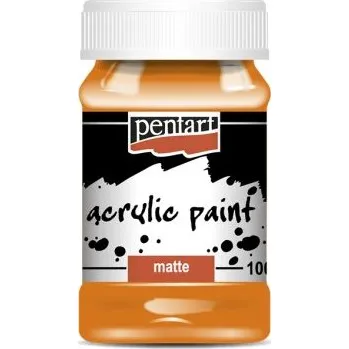 Vodová barva Pentart Akrylová barva matná PENTART 100 ml ORANŽOVÁ