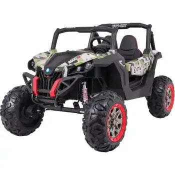 Dětské elektrovozidlo Elektrické terénní bugina SuperStar, 4x4+MP4, vojenská